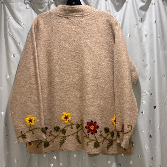 Sky Beige Wool Blend Cardigan - Picture 3 of 7